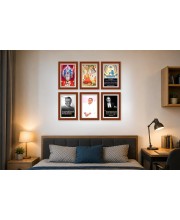 Pack Of 6 Laminated A4 Wall Posters | Spiritual, Motivational & Inspirational Designs | 250 GSM Photo Paper | Water-Resistant | Double-Sided Tape (F39238)