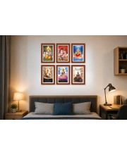 Pack Of 6 Laminated A4 Wall Posters | Spiritual, Motivational & Inspirational Designs | 250 GSM Photo Paper | Water-Resistant | Double-Sided Tape (F39000)