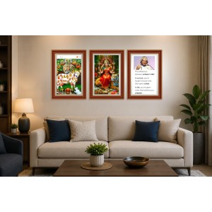 Pack Of 6 Laminated A4 Wall Posters | Spiritual, Motivational & Inspirational Designs | 250 GSM Photo Paper | Water-Resistant | Double-Sided Tape (F38990)