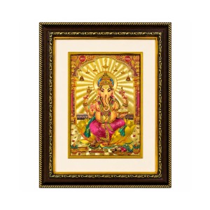 Golden Photo Frame for Home Decor & Puja Room | Decorative Religious Wall Art with Golden Finish | Hindu God Frame for Temple, Living Room, Office & Gift Purpose (Ganesh) Golden Photo Frame for Home Decor & Puja Room | Decorative Religious Wall Art with Golden Finish | Hindu God Frame for Temple, Living Room, Office & Gift Purpose (Ganesh)