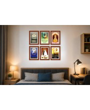 Pack Of 6 Laminated A4 Wall Posters | Spiritual, Motivational & Inspirational Designs | 250 GSM Photo Paper | Water-Resistant | Double-Sided Tape (F39221)