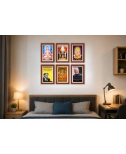 Pack Of 6 Laminated A4 Wall Posters | Spiritual, Motivational & Inspirational Designs | 250 GSM Photo Paper | Water-Resistant | Double-Sided Tape (F39081)