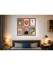 Pack Of 6 Laminated A4 Wall Posters | Spiritual, Motivational & Inspirational Designs | 250 GSM Photo Paper | Water-Resistant | Double-Sided Tape (F39365)