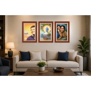 Pack Of 6 Laminated A4 Wall Posters | Spiritual, Motivational & Inspirational Designs | 250 GSM Photo Paper | Water-Resistant | Double-Sided Tape (F39004)