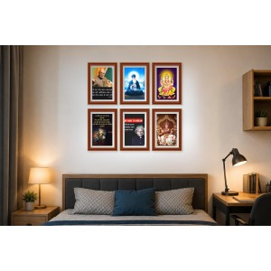 Pack Of 6 Laminated A4 Wall Posters | Spiritual, Motivational & Inspirational Designs | 250 GSM Photo Paper | Water-Resistant | Double-Sided Tape (F39185) Pack Of 6 Laminated A4 Wall Posters | Spiritual, Motivational & Inspirational Designs | 250 GSM Photo Paper | Water-Resistant | Double-Sided Tape (F39185)