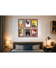 Pack Of 6 Laminated A4 Wall Posters | Spiritual, Motivational & Inspirational Designs | 250 GSM Photo Paper | Water-Resistant | Double-Sided Tape (F39428)