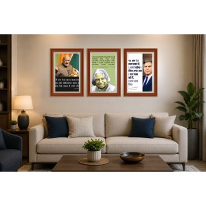 Pack Of 6 Laminated A4 Wall Posters | Spiritual, Motivational & Inspirational Designs | 250 GSM Photo Paper | Water-Resistant | Double-Sided Tape (F38988)