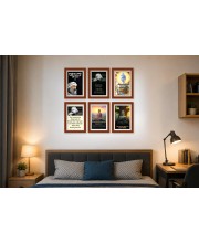Pack Of 6 Laminated A4 Wall Posters | Spiritual, Motivational & Inspirational Designs | 250 GSM Photo Paper | Water-Resistant | Double-Sided Tape (F39010)