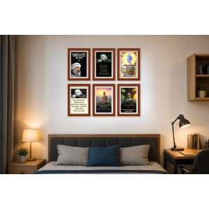 Pack Of 6 Laminated A4 Wall Posters | Spiritual, Motivational & Inspirational Designs | 250 GSM Photo Paper | Water-Resistant | Double-Sided Tape (F39010) Pack Of 6 Laminated A4 Wall Posters | Spiritual, Motivational & Inspirational Designs | 250 GSM Photo Paper | Water-Resistant | Double-Sided Tape (F39010)