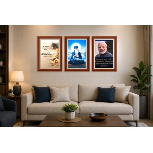 Pack Of 6 Laminated A4 Wall Posters | Spiritual, Motivational & Inspirational Designs | 250 GSM Photo Paper | Water-Resistant | Double-Sided Tape (F38998)