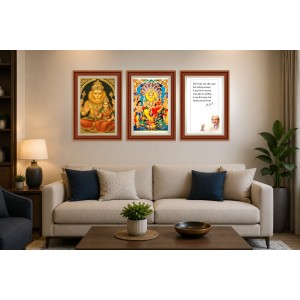 Pack Of 6 Laminated A4 Wall Posters | Spiritual, Motivational & Inspirational Designs | 250 GSM Photo Paper | Water-Resistant | Double-Sided Tape (F39340)