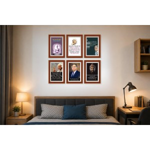Pack Of 6 Laminated A4 Wall Posters | Spiritual, Motivational & Inspirational Designs | 250 GSM Photo Paper | Water-Resistant | Double-Sided Tape (F39311)