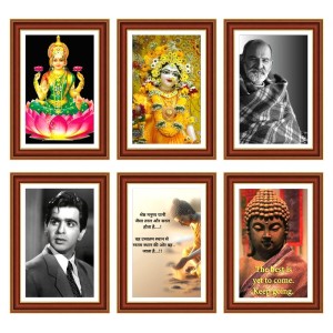 Pack Of 6 Laminated A4 Wall Posters | Spiritual, Motivational & Inspirational Designs | 250 GSM Photo Paper | Water-Resistant | Double-Sided Tape (F39305)