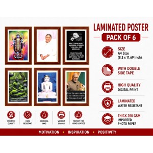 Pack Of 6 Laminated A4 Wall Posters | Spiritual, Motivational & Inspirational Designs | 250 GSM Photo Paper | Water-Resistant | Double-Sided Tape (F38974) Pack Of 6 Laminated A4 Wall Posters | Spiritual, Motivational & Inspirational Designs | 250 GSM Photo Paper | Water-Resistant | Double-Sided Tape (F38974)