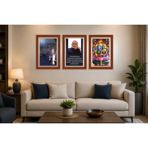 Pack Of 6 Laminated A4 Wall Posters | Spiritual, Motivational & Inspirational Designs | 250 GSM Photo Paper | Water-Resistant | Double-Sided Tape (F39282)