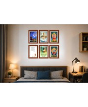 Pack Of 6 Laminated A4 Wall Posters | Spiritual, Motivational & Inspirational Designs | 250 GSM Photo Paper | Water-Resistant | Double-Sided Tape (F39429)