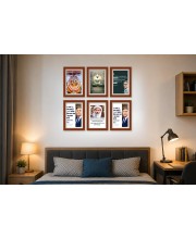 Pack Of 6 Laminated A4 Wall Posters | Spiritual, Motivational & Inspirational Designs | 250 GSM Photo Paper | Water-Resistant | Double-Sided Tape (F39089)