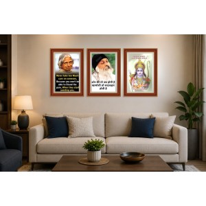 Pack Of 6 Laminated A4 Wall Posters | Spiritual, Motivational & Inspirational Designs | 250 GSM Photo Paper | Water-Resistant | Double-Sided Tape (F39339)