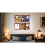 Pack Of 6 Laminated A4 Wall Posters | Spiritual, Motivational & Inspirational Designs | 250 GSM Photo Paper | Water-Resistant | Double-Sided Tape (F39149)