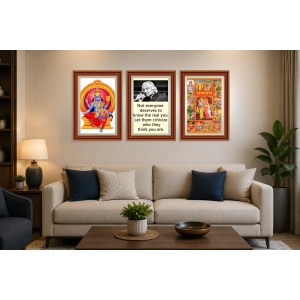 Pack Of 6 Laminated A4 Wall Posters | Spiritual, Motivational & Inspirational Designs | 250 GSM Photo Paper | Water-Resistant | Double-Sided Tape (F39045)
