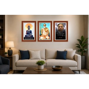 Pack Of 6 Laminated A4 Wall Posters | Spiritual, Motivational & Inspirational Designs | 250 GSM Photo Paper | Water-Resistant | Double-Sided Tape (F39278)