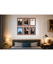 Pack Of 6 Laminated A4 Wall Posters | Spiritual, Motivational & Inspirational Designs | 250 GSM Photo Paper | Water-Resistant | Double-Sided Tape (F39195)