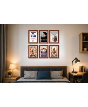 Pack Of 6 Laminated A4 Wall Posters | Spiritual, Motivational & Inspirational Designs | 250 GSM Photo Paper | Water-Resistant | Double-Sided Tape (F39247)