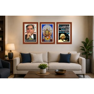 Pack Of 6 Laminated A4 Wall Posters | Spiritual, Motivational & Inspirational Designs | 250 GSM Photo Paper | Water-Resistant | Double-Sided Tape (F39314)