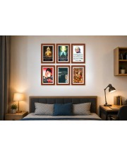 Pack Of 6 Laminated A4 Wall Posters | Spiritual, Motivational & Inspirational Designs | 250 GSM Photo Paper | Water-Resistant | Double-Sided Tape (F39168)