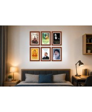 Pack Of 6 Laminated A4 Wall Posters | Spiritual, Motivational & Inspirational Designs | 250 GSM Photo Paper | Water-Resistant | Double-Sided Tape (F39050)