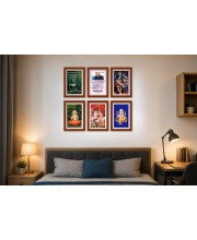 Pack Of 6 Laminated A4 Wall Posters | Spiritual, Motivational & Inspirational Designs | 250 GSM Photo Paper | Water-Resistant | Double-Sided Tape (F38997)