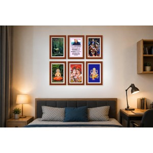 Pack Of 6 Laminated A4 Wall Posters | Spiritual, Motivational & Inspirational Designs | 250 GSM Photo Paper | Water-Resistant | Double-Sided Tape (F38997) Pack Of 6 Laminated A4 Wall Posters | Spiritual, Motivational & Inspirational Designs | 250 GSM Photo Paper | Water-Resistant | Double-Sided Tape (F38997)