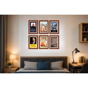 Pack Of 6 Laminated A4 Wall Posters | Spiritual, Motivational & Inspirational Designs | 250 GSM Photo Paper | Water-Resistant | Double-Sided Tape (F39092) Pack Of 6 Laminated A4 Wall Posters | Spiritual, Motivational & Inspirational Designs | 250 GSM Photo Paper | Water-Resistant | Double-Sided Tape (F39092)