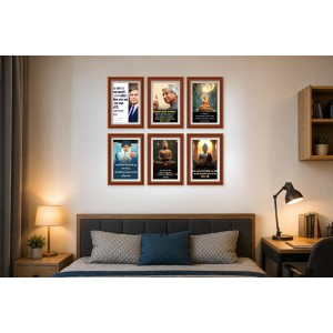 Pack Of 6 Laminated A4 Wall Posters | Spiritual, Motivational & Inspirational Designs | 250 GSM Photo Paper | Water-Resistant | Double-Sided Tape (F39382) Pack Of 6 Laminated A4 Wall Posters | Spiritual, Motivational & Inspirational Designs | 250 GSM Photo Paper | Water-Resistant | Double-Sided Tape (F39382)