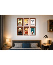 Pack Of 6 Laminated A4 Wall Posters | Spiritual, Motivational & Inspirational Designs | 250 GSM Photo Paper | Water-Resistant | Double-Sided Tape (F39113)