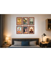 Pack Of 6 Laminated A4 Wall Posters | Spiritual, Motivational & Inspirational Designs | 250 GSM Photo Paper | Water-Resistant | Double-Sided Tape (F39369)