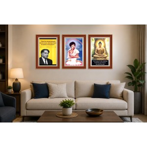 Pack Of 6 Laminated A4 Wall Posters | Spiritual, Motivational & Inspirational Designs | 250 GSM Photo Paper | Water-Resistant | Double-Sided Tape (F39337)