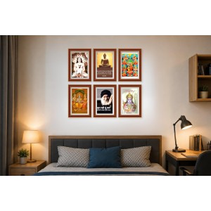Pack Of 6 Laminated A4 Wall Posters | Spiritual, Motivational & Inspirational Designs | 250 GSM Photo Paper | Water-Resistant | Double-Sided Tape (F38952) Pack Of 6 Laminated A4 Wall Posters | Spiritual, Motivational & Inspirational Designs | 250 GSM Photo Paper | Water-Resistant | Double-Sided Tape (F38952)