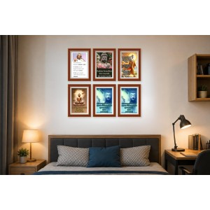 Pack Of 6 Laminated A4 Wall Posters | Spiritual, Motivational & Inspirational Designs | 250 GSM Photo Paper | Water-Resistant | Double-Sided Tape (F39204) Pack Of 6 Laminated A4 Wall Posters | Spiritual, Motivational & Inspirational Designs | 250 GSM Photo Paper | Water-Resistant | Double-Sided Tape (F39204)