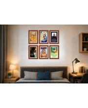 Pack Of 6 Laminated A4 Wall Posters | Spiritual, Motivational & Inspirational Designs | 250 GSM Photo Paper | Water-Resistant | Double-Sided Tape (F38969)