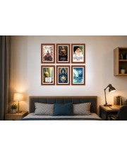 Pack Of 6 Laminated A4 Wall Posters | Spiritual, Motivational & Inspirational Designs | 250 GSM Photo Paper | Water-Resistant | Double-Sided Tape (F38948)