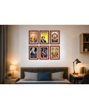 Pack Of 6 Laminated A4 Wall Posters | Spiritual, Motivational & Inspirational Designs | 250 GSM Photo Paper | Water-Resistant | Double-Sided Tape (F39054)