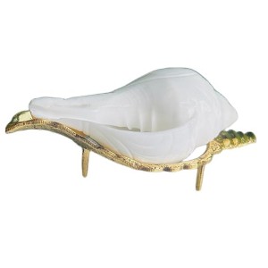 Jal Shankha for Pooja White Conch Shell with Golden Stand Spiritual Vastu for Home Temple Natural Sankha for Ritual Use (Small Size, Pack of 1) Jal Shankha for Pooja White Conch Shell with Golden Stand Spiritual Vastu for Home Temple Natural Sankha for Ritual Use (Small Size, Pack of 1)