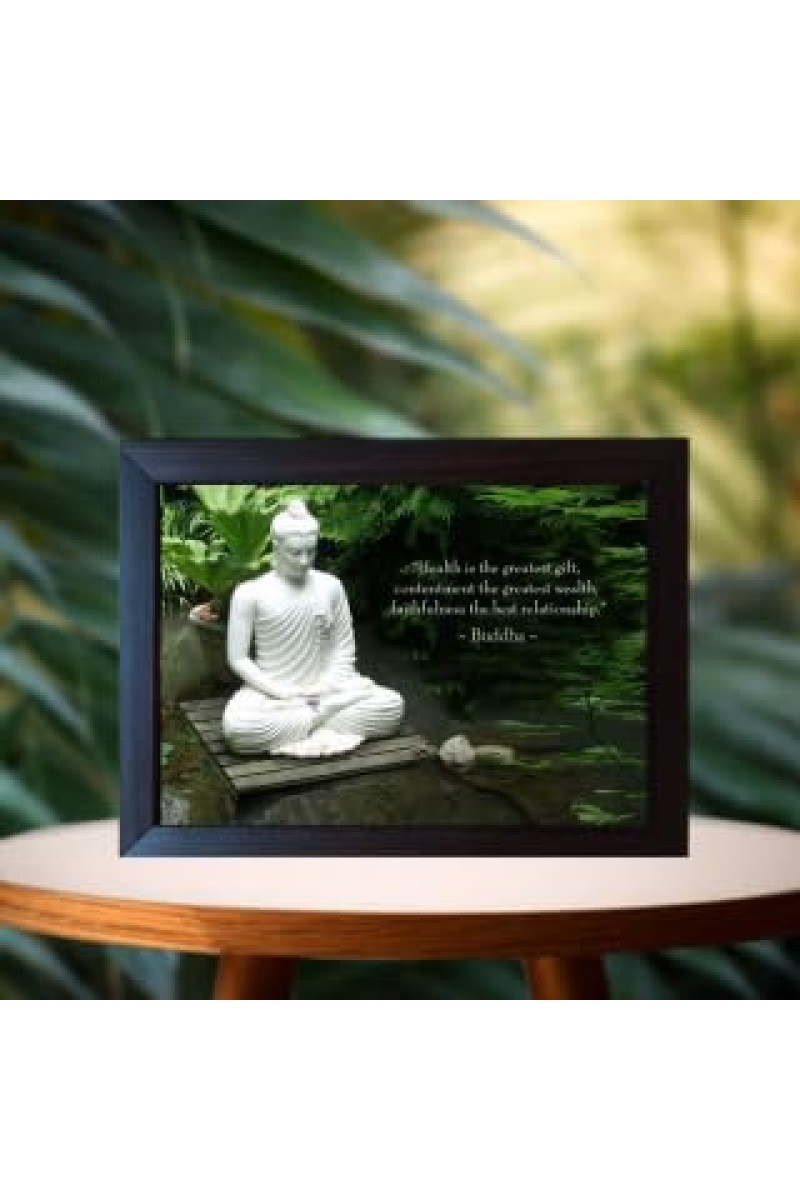 Hitech Buddha(Gautam Buddha Bhagwan) Quote Photo Frame | Motivational Quotes Poster for Bedroom, Living Room, Study Room, Kids
