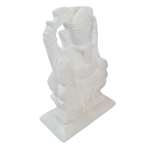 HiTechMart Handcrafted White Marble Lord Ganesha Idol | Vastu & Feng Shui Blessings | Home, Office & Temple Décor | Spiritual Gift for Pooja & Festivals - 9.5 cm HiTechMart Handcrafted White Marble Lord Ganesha Idol | Vastu & Feng Shui Blessings | Home, Office & Temple Décor | Spiritual Gift for Pooja & Festivals - 9.5 cm