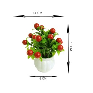 Hitech Artificial Flower Pot Red Cherry Tableware Home Decor Living Room Shop Office Bed Room Washroom & Gift Artificial Plant with Pot Pack of 1 (Red & Green) Hitech Artificial Flower Pot Red Cherry Tableware Home Decor Living Room Shop Office Bed Room Washroom & Gift Artificial Plant with Pot Pack of 1 (Red & Green)