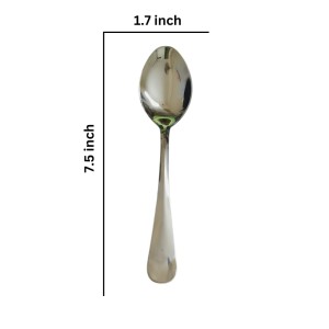 Hitech Sales Stainless Steel Dinning, Luxury Dinner Spoons, Table Spoon Set of 4, Length 7.5 inch, Dazzle Design,Daily Multipurpose Use,Dishwasher Safe