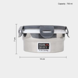 700 ml Stainless Steel Container, 7 X 14 cm (Pack of 1) 700 ml Stainless Steel Container, 7 X 14 cm (Pack of 1)