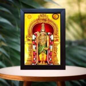 Hitech Murugan Swamy/Lord Murugan Laminated Photo Frame for Table, Study & Living Room, Gifts : Divine Blessings for Your Home (Plywood Base and Front Glass, 8 x 6 inch)