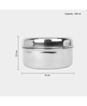 Stainless Steel Storage Container with Lid | Multipurpose Dabba for Kitchen | Food Grade Steel Box for Grains, Snacks, and Sweets (Size Medium)